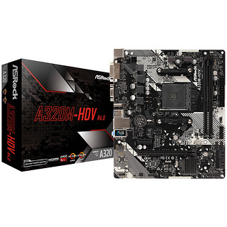 ASRock 华擎 A320M-HDV R4.0 MATX主板（AMD AM4、A320）