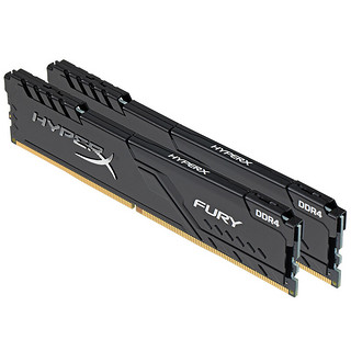 Kingston 金士顿 Fury系列 DDR4 2666MHz 台式机内存 马甲条 黑色 16GB 8GB*2 HX426C15FBK2/16