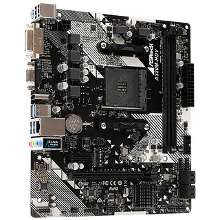 AMD ASRock 华擎 A320M HDV R4.0 MATX主板（AMD AM4、A320）+AMD 锐龙R5-3400G CPU套装