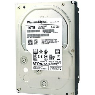 Western Digital 西部数据 Ultrastar DC HC330 10TB 3.5英寸 SATA 企业级硬盘 (7200rpm、CMR) WUS721010ALE6L4