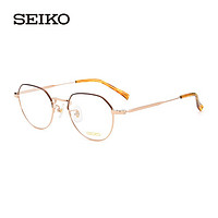 SEIKO 精工 全框钛眼镜架 H03098 C01咖金