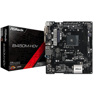 ASRock 华擎 B450M-HDV M-ATX主板（AMD AM4、B450）