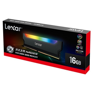 Lexar 雷克沙 冥王之刃系列 Hades RGB DDR4 3200MHz RGB 台式机内存 灯条 黑色 16GB