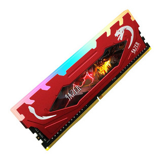 JAZER 棘蛇 DDR4 3200MHz RGB 台式机内存 灯条 红色 8GB