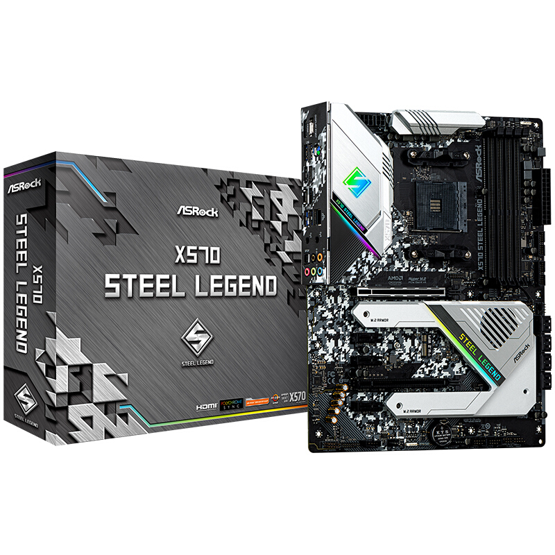 ASRock 华擎 X570 Steel Legend ATX主板（AM4 Socket、X570）