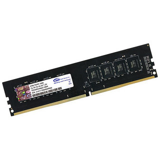 Team 十铨 DDR4 2400MHz 黑色 台式机内存 普条 8GB TED48G2400C16BK