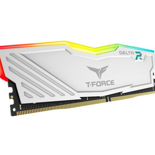 Team 十铨 DELTA系列 DDR4 3200MHz RGB 台式机内存 灯条 白色 16GB 8GBx2