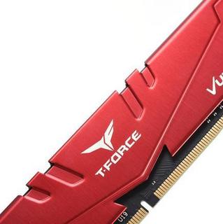 Team 十铨 火神系列 DDR4 2400MHz 台式机内存 马甲条 红色 8GB