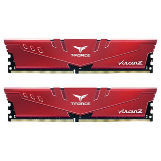 Team 十铨 火神系列 DDR4 3000MHz 台式机内存 马甲条 红色 16GB TLRED416G3000HC16CBK