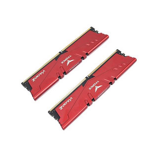 Team 十铨 火神 DDR4 2666MHz 台式机内存 马甲条 红色