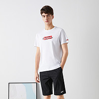 时尚字母印花短T2021夏季新品帅气舒适圆领短袖T恤男 46 米白花纹57