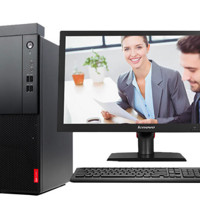 Lenovo 联想 启天 M415 七代酷睿版 23英寸 商用台式机 黑色 (酷睿i5-7500、核芯显卡、4GB、128GB SSD+1TB HDD、风冷)