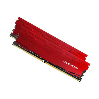 JUHOR 玖合 星辰 DDR4 3000MHz 台式机内存 马甲条 红色 16GB 8GB*2