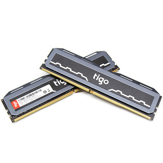 tigo 金泰克 贪狼星 DDR4 2666MHz 台式机内存 马甲条 黑色 8GB