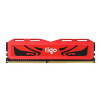 tigo 金泰克 骁帅系列 DDR4 2666MHz 台式机内存 马甲条 红色 8GB