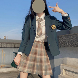 ZHONGDAO 中岛学园 谷风 JK制服 女士格裙 棕色 42cm S