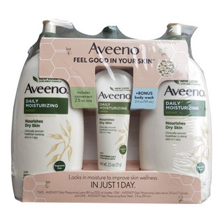 Aveeno 艾惟诺 美国 艾维诺 燕麦保湿润肤乳532ml2瓶+71g1支22年7月