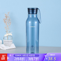 乐扣乐扣 塑料杯运动水杯夏季学生杯子便携创意男士水瓶摇摇杯女 750ML 蓝色