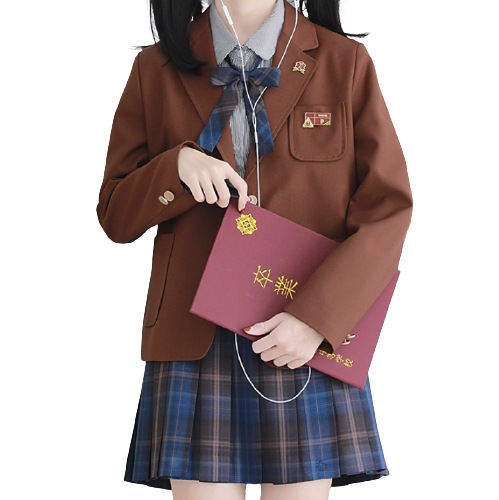 ZHONGDAO 中岛学园 中岛高 JK制服 西式制服 女士西装外套 深茶棕 S