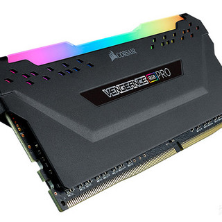 USCORSAIR 美商海盗船 复仇者RGB PRO系列 DDR4 3200MHz RGB 台式机内存 灯条 黑色 64GB 32GBx2