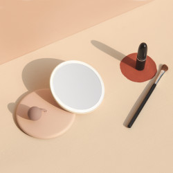 aupu奥普小魔镜led化妆镜带灯台式网红女补光随身镜宿舍桌面便携镜子