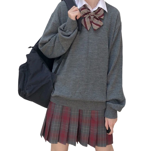 夏日咸鱼祭 赤坂高校 校供感JK制服 女士格裙 TR 红色 46cm L