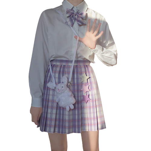 夏日咸鱼祭 紫藤花下 JK制服 女士格裙 XDH-G19001 42cm XL