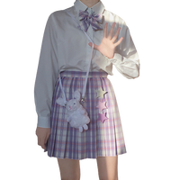 夏日咸鱼祭 紫藤花下 JK制服 女士格裙 XDH-G19001 42cm XL