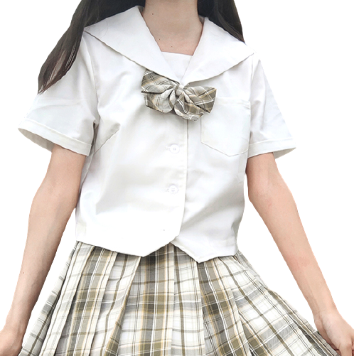 HAIYUESHE 海月社 JK制服 水手服 女士夏服上衣  关东襟 白色 S