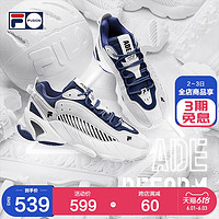 FILA FUSION斐乐潮牌Kōki,ADE2021新款情侣老爹鞋女运动鞋男春夏（35.5、米色-AAN-T52W041103A）