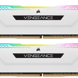 USCORSAIR 美商海盗船 复仇者RGB PRO系列 DDR4 3600MHz RGB 台式机内存 灯条 白色 32GB 16GBx2 CMH32GX4M2D3600C18W