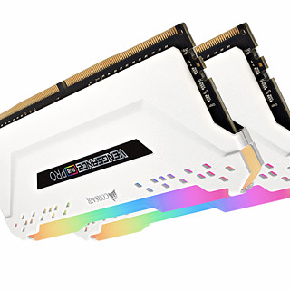 USCORSAIR 美商海盗船 复仇者RGB PRO系列 DDR4 3600MHz RGB 台式机内存 灯条 白色 32GB 16GBx2 CMH32GX4M2D3600C18W