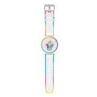 斯沃琪(Swatch)瑞士手表 霓虹光影 简约 双历 石英 学生男女士表SO27E107
