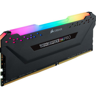 USCORSAIR 美商海盗船 复仇者RGB PRO系列 DDR4 3000MHz RGB 台式机内存 灯条 黑色 16GB CM4X16GC3000C16W4D-CN