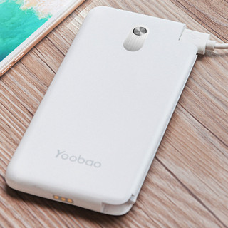 Yoobao 羽博 Share10000 移动电源数据线二合一 白色 10000mAh Micro-B 底座无线输入 2A 快充