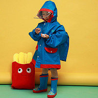 lemonkid 柠檬宝宝 儿童雨衣男童小学生雨披女童幼儿园雨具中大童升级版带书包位雨衣