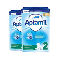 Aptamil 爱他美 经典版 较大婴儿奶粉 英版 2段 800g*2罐 易乐罐