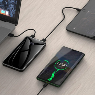 VIKEN 维肯 ZS-P10 移动电源 黑色 10000mAh Type-c micro usb 18W双向快充+1m数据线