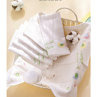 PLUS会员：Purcotton 全棉时代 婴儿口水巾 32cm*32cm 3条