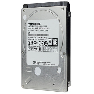 TOSHIBA 东芝 2.5英寸 笔记本硬盘 1TB (5400rpm、8MB) MQ01ABD100M