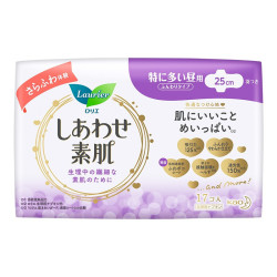 Laurier 乐而雅 Lauríer 花王(乐而雅） F系列敏感肌超量日用护翼型卫生巾姨妈巾 25厘米 17片装