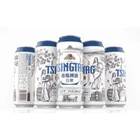 青岛啤酒 白啤原麦汁浓度11°P 古法精酿全麦白啤整箱 500mL 12罐