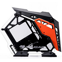 COUGAR 骨伽 大征服者 ATX机箱 全侧透 黑橙色