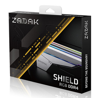 ZADAK 扎达克 SHIELD系列 DDR4 3600MHz RGB 台式机内存 黑白 16GB 8GBx2 ZD4-SH136C07-16GYSD