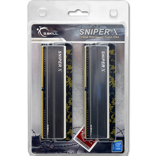 G.SKILL 芝奇 Sniper X 狙击者系列 DDR4 3200MHz 台式机内存 马甲条 数码黄 16GB 8GB*2 F4-3200C16D-16GSXKB