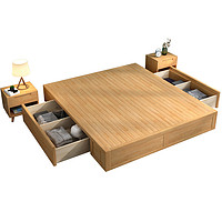 客家木匠 实木单人床 框架结构 实木色 150*200cm