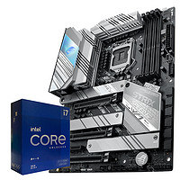 ROG 玩家国度 华硕ROG STRIX Z590-A GAMING WIFI吹雪主板+英特尔(intel) i7-11700KF酷睿CPU处理器 板U套装 CPU主板套装