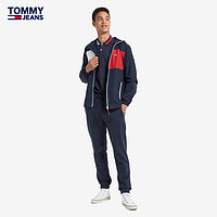 TOMMY HILFIGER 汤米·希尔费格 Tommy 男装潮流时尚拼色小刺绣旗标轻便连帽单夹克外套09532