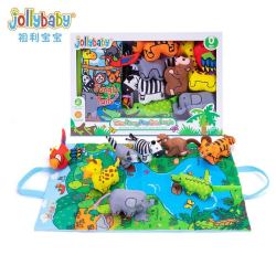 jollybaby Jollybaby婴幼儿童宝宝布书撕不烂玩具可啃咬启蒙早教书（丛林立体布书)