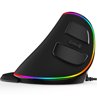 DeLUX 多彩 M618 Plus 有线鼠标 4000DPI RGB 黑色